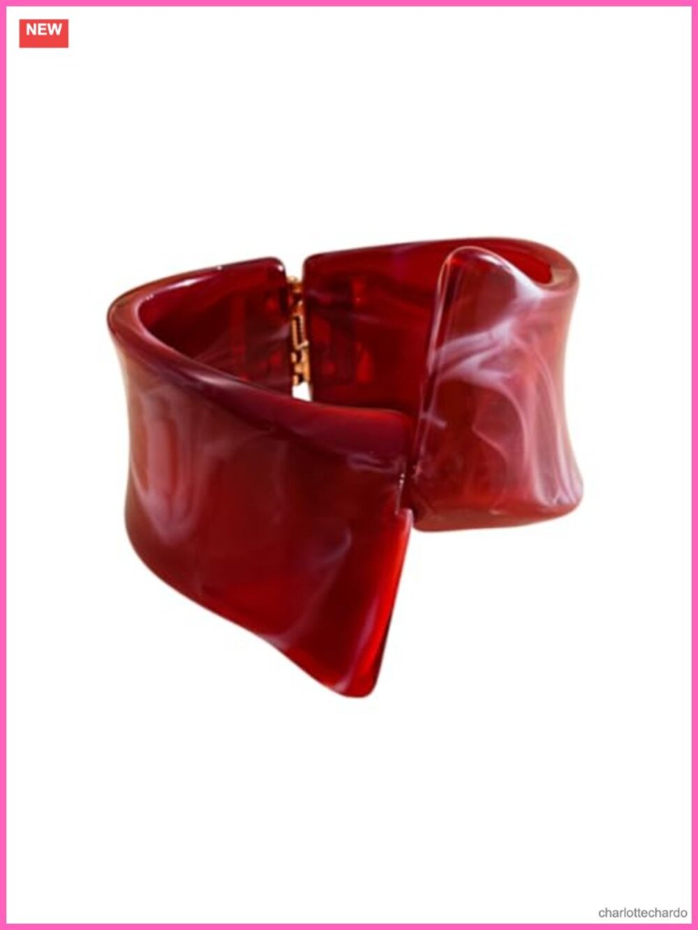 Chunky Resin Bangle Bracelet Wide Acrylic Open Cuff Statement Jewelry